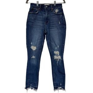 {A&F} "The Skinny High Rise" Curve Love Stretch Denim Jeans